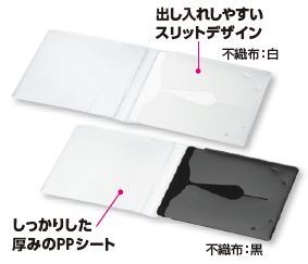 コクヨ-CD-DVD用ソフトケース＜MEDIA-PASS＞1枚収容-100枚-白-EDC-CME1-100W | 3 | ブング・ステーション